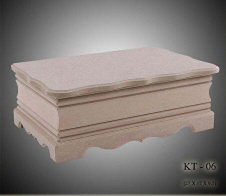 Ahşap-boyanabilir-takı-makyaj-aksesuar-dekoratif-çok Amaçlı Ayaklı büyük Kutu