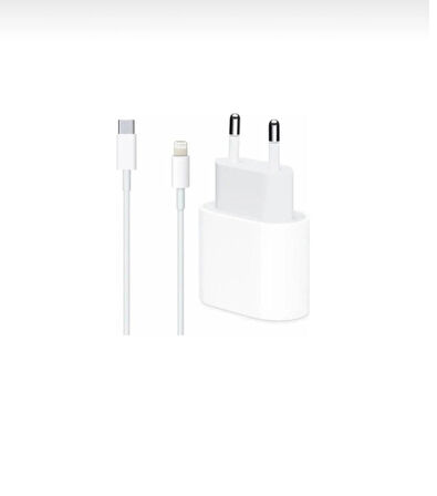 iPhone 20 Watt Hızlı Şarj Aleti Seti 20W Adaptör + USB-C to Lıghtning Kablo