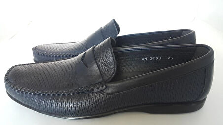 DARKWOOD-ERKEK LOAFER GÜNLÜK AYAKKABI-HAKİKİ DERİ-KOYU LACİVERT