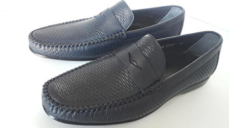 DARKWOOD-ERKEK LOAFER GÜNLÜK AYAKKABI-HAKİKİ DERİ-KOYU LACİVERT