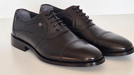 DARKWOOD-ERKEK KLASİK AYAKKABI-SİYAH RENK-BAĞCIKLI