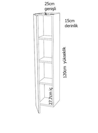  bafra dar uzun kullanışlı dolap