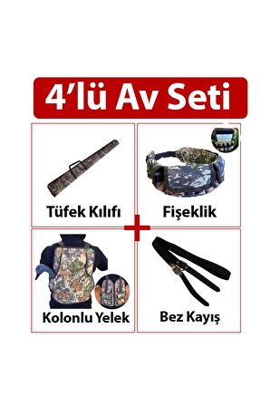 Av Seti ( Tüfek Kılıfı + Fişeklik+ Bez Kayış + Kolonlu Yelek)