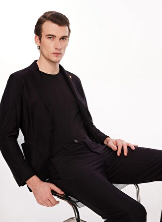Tombolini Slim Fit Siyah Erkek Ceket G1J1_IYQR