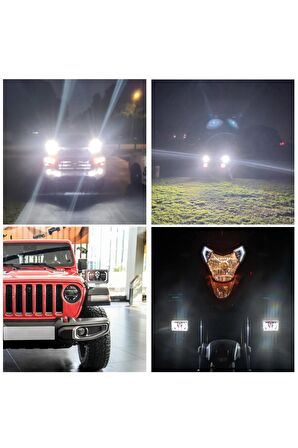 5" RGB Kuru Kafa Angel Skull Off Road Led Lambası Jeep Wrangler & Cherokee & Ln106 Uyumlu Far
