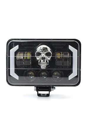5" RGB Kuru Kafa Angel Skull Off Road Led Lambası Jeep Wrangler & Cherokee & Ln106 Uyumlu Far