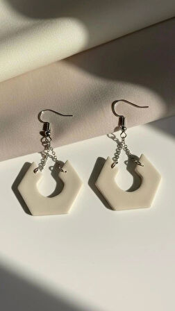 El Yapımı Tasarım Kadın Küpe - Kulağı Ağrıtmayan Çok Hafif ve Renkli Sallantılı Model