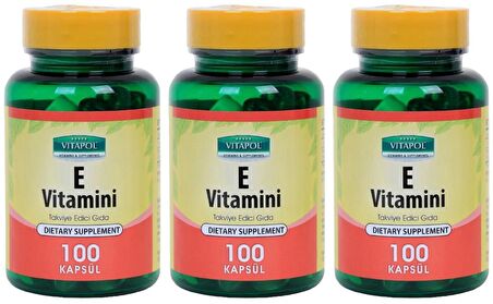 Vitapol Vitamin E Vitamini 400 Iu 268 Mg 3x100 Kapsül