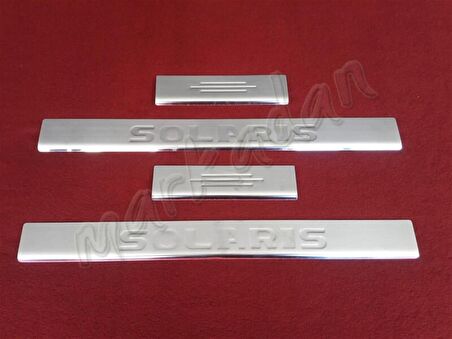 Markadan Hyundai Accent Solaris Krom Kapı Eşiği 2011 Sonrası 4 Parça Paslanmaz Çelik