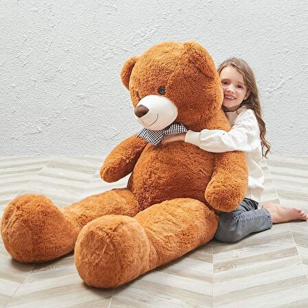 130 cm Papyonlu Sevimli Peluş Ayı - Sevgiliye Özel Hediye