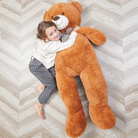 130 cm Papyonlu Sevimli Peluş Ayı - Sevgiliye Özel Hediye
