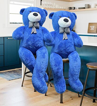 130 cm Papyonlu Sevimli Peluş Ayı - Sevgiliye Özel Hediye