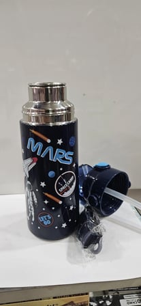 Muggle Çelik Matara Fuşya 550 ml Mars Temalı