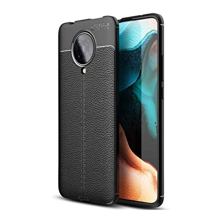 Smcase Xiaomi Poco F2 Pro Kılıf Deri Dokulu Silikon