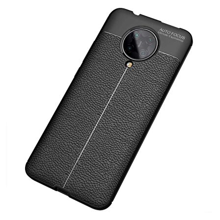 Smcase Xiaomi Poco F2 Pro Kılıf Deri Dokulu Silikon