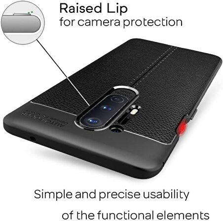 Smcase OnePlus 8 Pro Kılıf Deri Dokulu Silikon