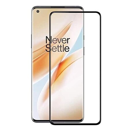 Smcase OnePlus 8 Pro Kılıf Deri Dokulu Silikon  Tam Kapatan Ekran Koruyucu