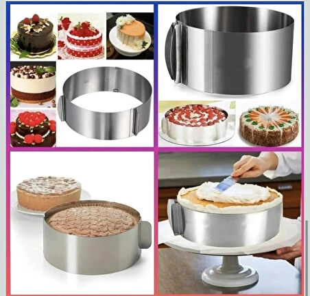 Ayarlanabilir kek kalıbı 16-30cm yükseklik