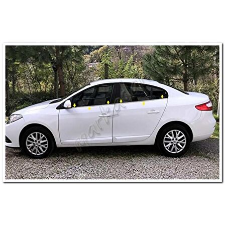 Markadan Renault Fluence Krom Cam Çıtası 2010-2016 4 Parça Paslanmaz Çelik