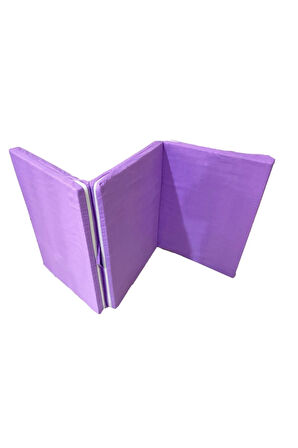 Tek Kişilik Katlanır Yer Yatağı Sünger Yatak Mor Kırçıllı 80x180 Cm-6 Cm