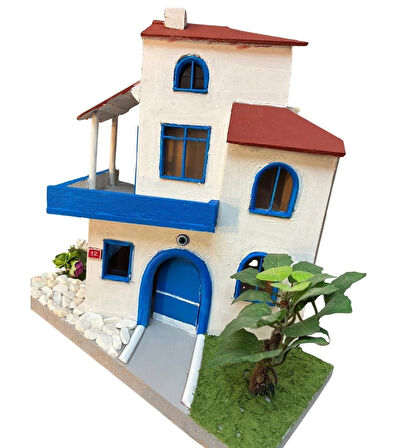 Bodrum Ev Ahşap Anahtarlık