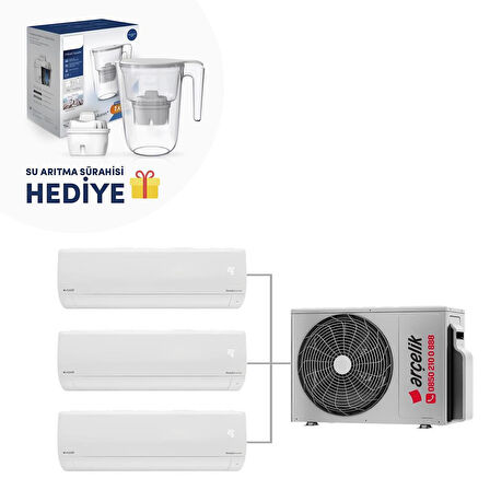Arçelik Multi Sistem Duvar Tipi 3+1 İnverter 9+9+9 18000Btu Klima ZM18103-999  