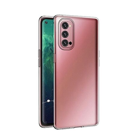 Smcase Oppo Reno4 Kılıf Lüks Silikon  Tam Kapatan Ekran Koruyucu