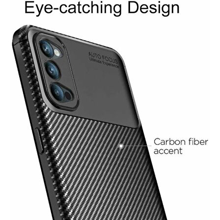 Smcase Oppo Reno4 Kılıf Negro Karbon Silikon