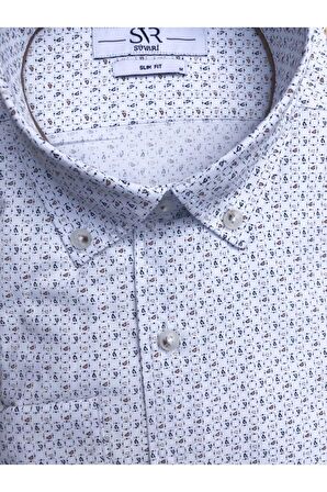 Süvari Premium Slim Svr Desenli Gömlek