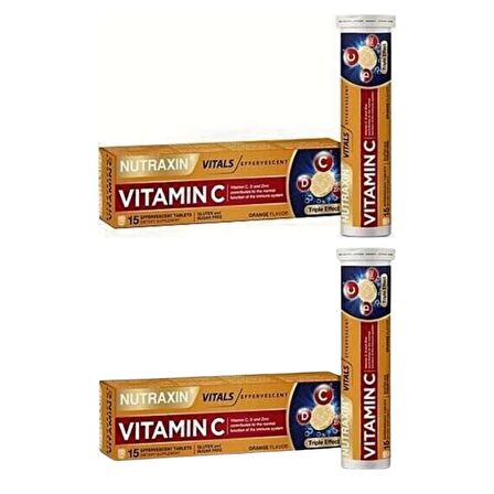 Nutraxin Vitamin C 15 Efervesan Tablet X2 Adet