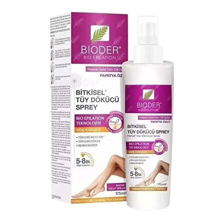 Bioder Bitkisel Tüy Dökücü Sprey 175 ml x2 Adet