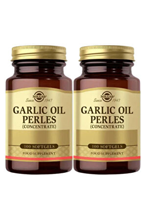 Garlic Oil Perles(Concantrate)100 Yumuşak Kapsül x2 Adet