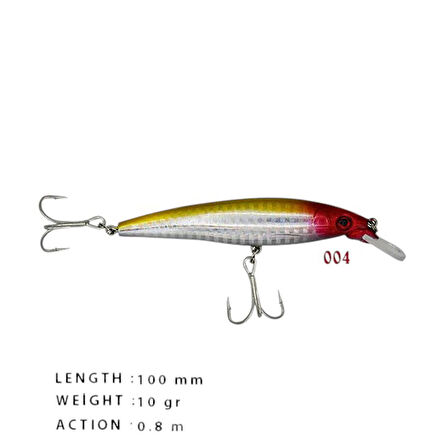PORTFİSH YCS004 CL:004 100mm 10gr 0.8m Sahte Balık