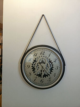 Biev Deri Kayışlı Duvar Saat