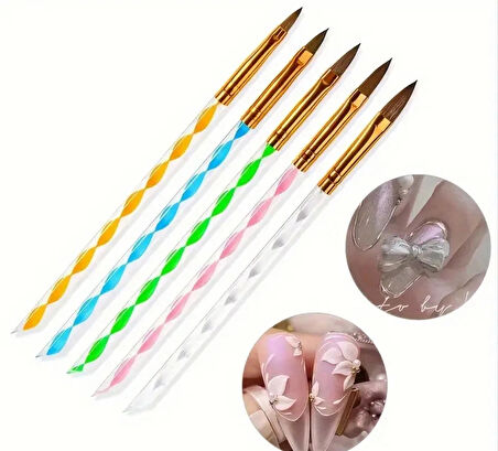 Tırnak Süsleme Fırçası ; Nail Art Fırçasi ; Desen Fırçası Seti