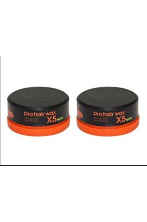 Morfose Prohair X5 Men Wax Strong Hold Turuncu 150 ml 2'li Set