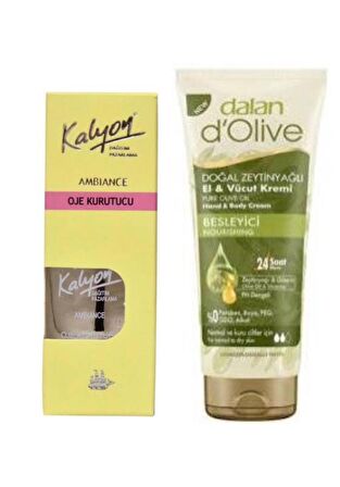 Kalyon Oje Kurutucu Fırçalı + Dalan Tüp Krem 20 Ml