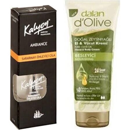 Kalyon Sararmayı Önleyici Cila + Dalan Tüp Krem 20 ml