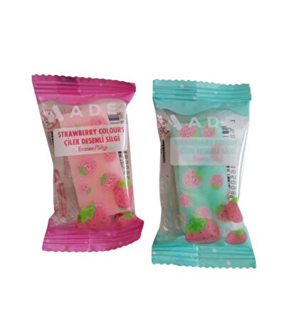 2 Adet Çilek Silgi