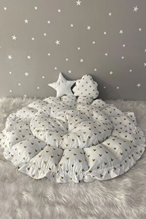 Babynest Sevimli Gold Mouse Açılır-kapanır Oyun Minderi Jaju-babynest Anne Yanı Bebek Yatağı