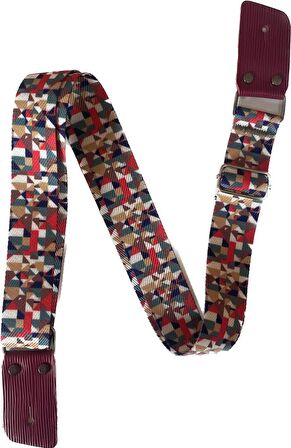 G-Strap Maroon  Deri Uçlu Ukulele ve Gitar askısı