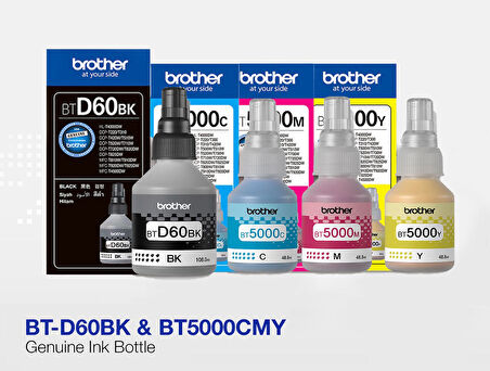 Brother BT-D60BK / BT5000CMY Orjinal Mürekkep Kartuşu Takımı