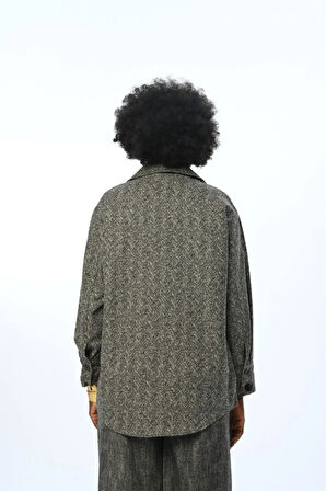 KADIN ÇİFT CEPLİ  DÜĞMELİ GÖMLEK