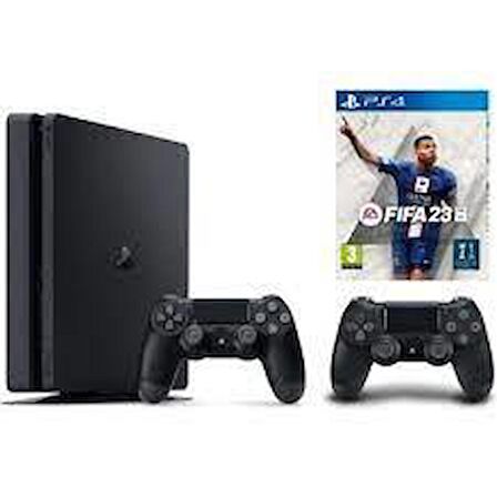 Sony Playstation 4 Slim 500 GB Oyun Konsolu + 2 Kol + Fifa 2023 (İthalatçı Garantili)