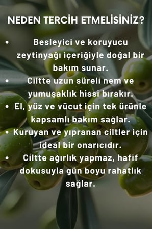 Naturix Zeytinyağlı Özlü El, Yüz ve Vücut Bakım Kremi 250Ml | Vitaminli Yağlar Serisi - Nem Terapisi