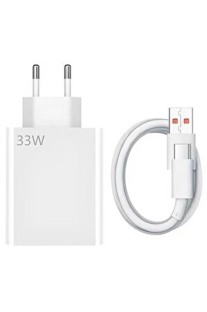 Type-c 33w (WATT) Hızlı Şarj Aleti Adaptörü ve Kablo (SET)
