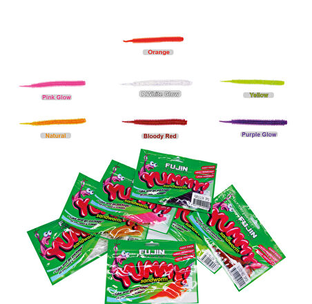 FUJIN Yummy Sandworm 7cm LRF Silikonu