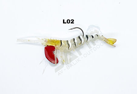 Sea Horse Manic Shrimp 3D Karides 7 cm. Sahte Silikon