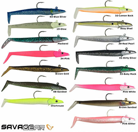 Savage Gear Sandeel 12.5 cm 23 gr 2+1 Adet Suni Yem
