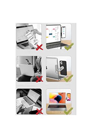 Kriko Aliminyum Mıknatıslı Bilgisayar Monitör Ekran Telefon Tutucu Standı